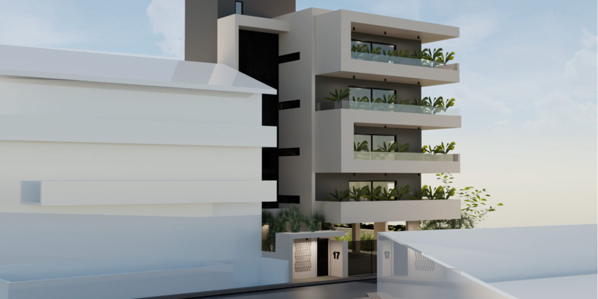 Νέα τετραώροφη πολυκατοικία επί pilotis