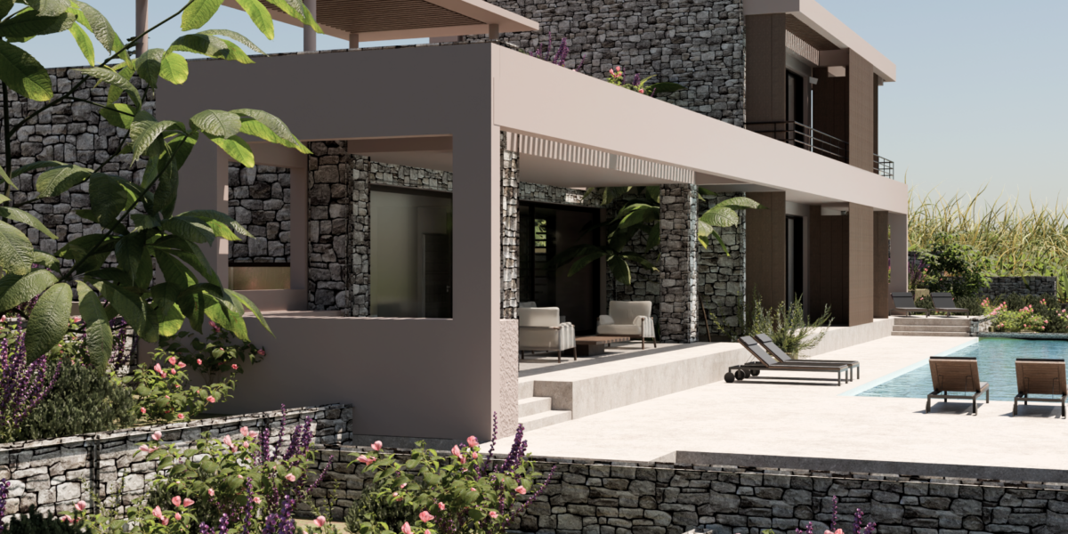 Νέα διώροφη μονοκατοικία με υπόγειο και πισίνα