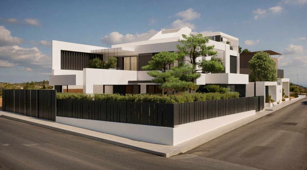 Νέα τριώροφη κατοικία με υπόγειο και πισίνα