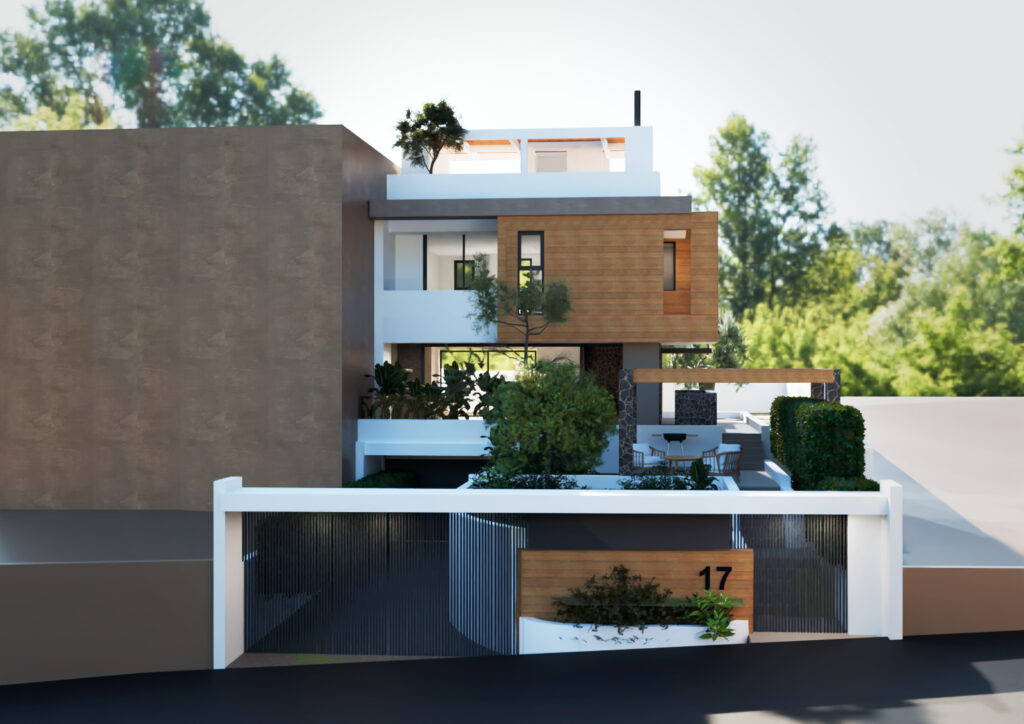 Νέα διώροφη κατοικία με υπόγειο