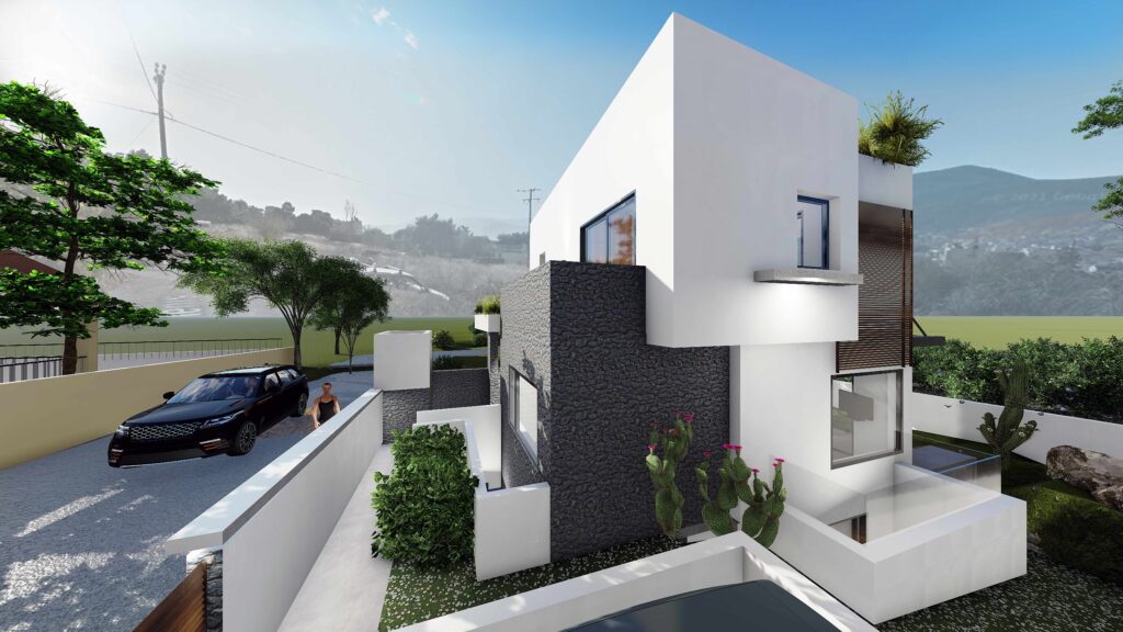 Νέα διώροφη κατοικία με υπόγειο